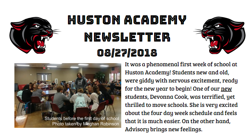 Check out the first week newsletter!